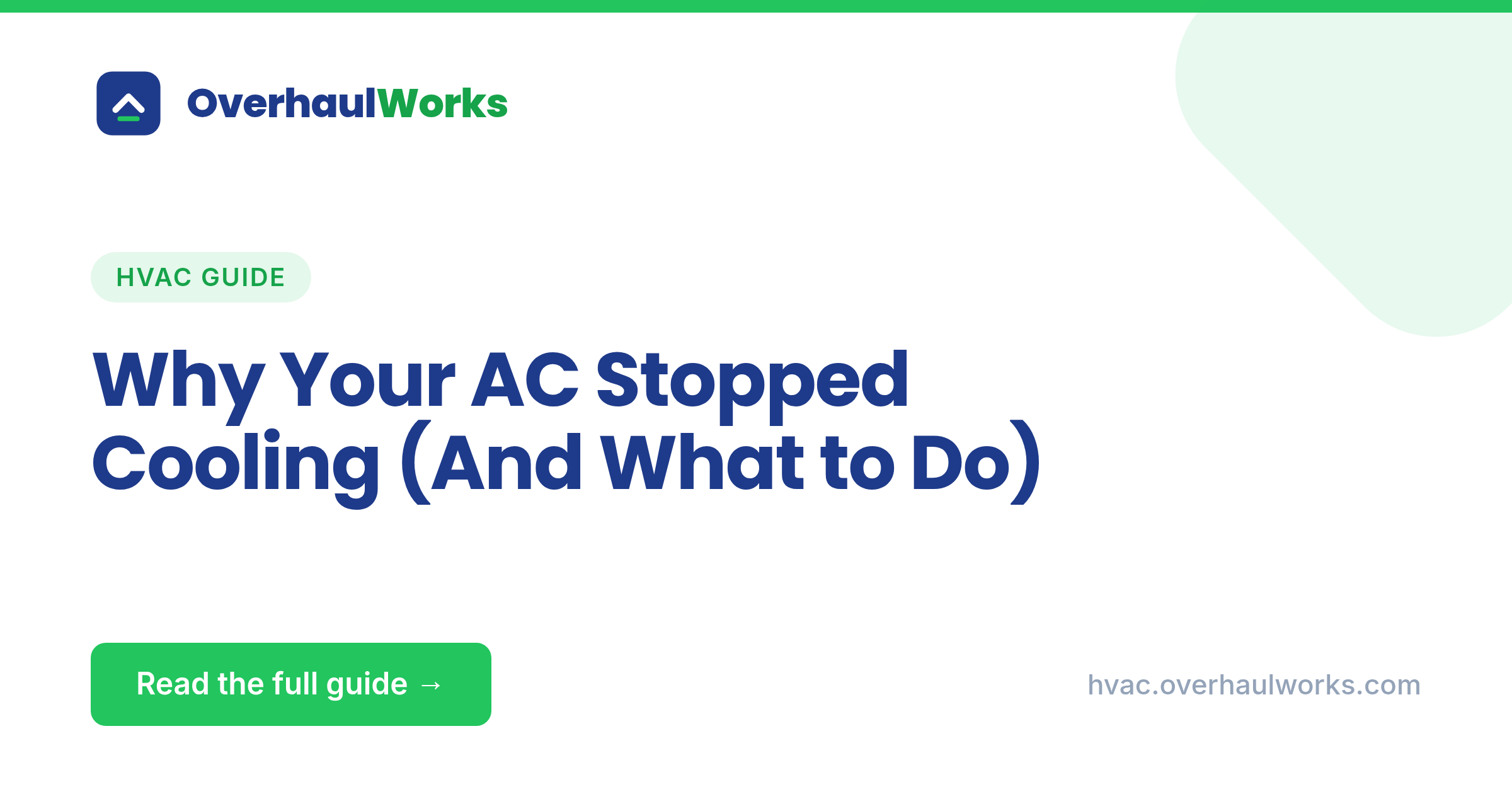 AC Not Cooling? Common Causes & What to Check First